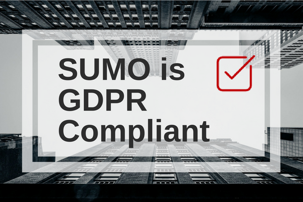 SUMO offers GDPR-Compliance Tools